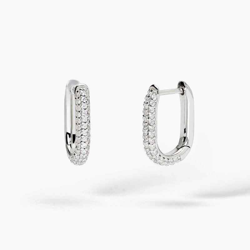 Orecchini ovali in argento - 563730