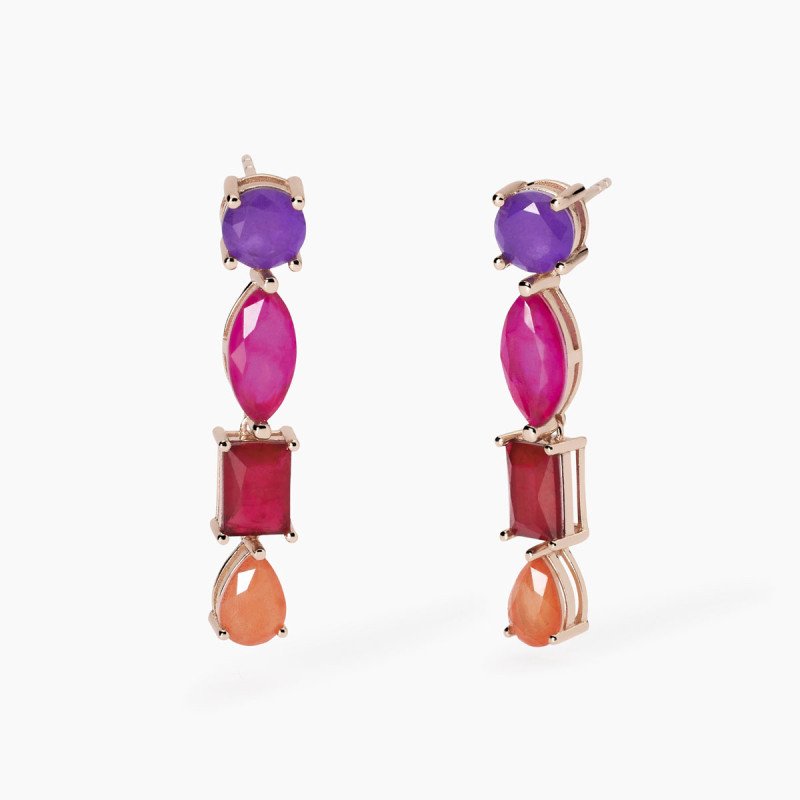 Orecchini in argento 925 rosato glass cr rocca - 563794 Orecchini in argento 925 rosato glass cr rocca - 563794