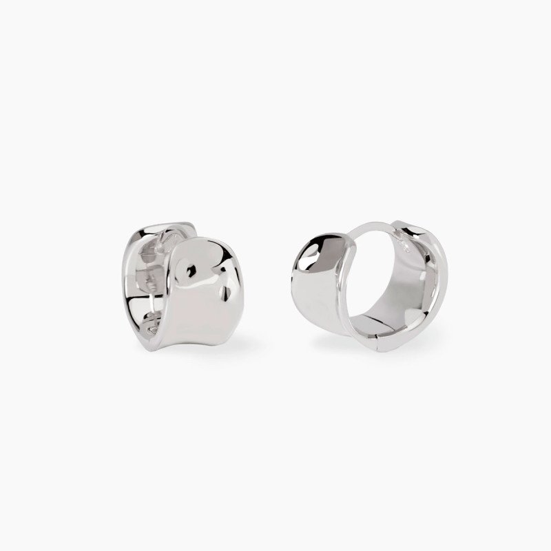 Orecchini a cerchio ondulati - 563888