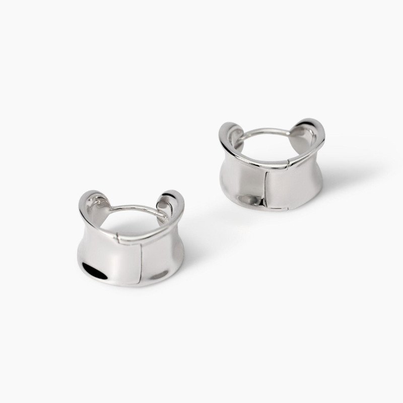 Orecchini a cerchio ondulati - 563888