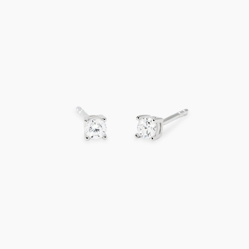 Orecchini in argento Punto luce  e diamanti lab-grown ct 0,29 - 563908