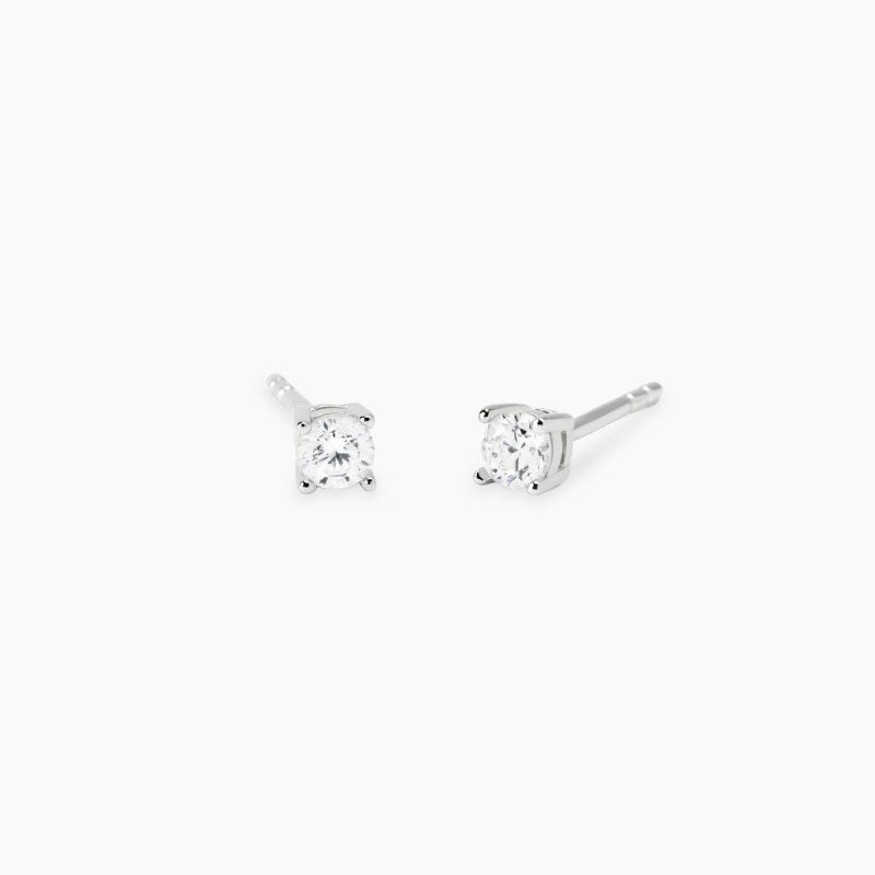 Orecchini in argento Punto luce  e diamanti lab-grown ct 0,29 - 563908
