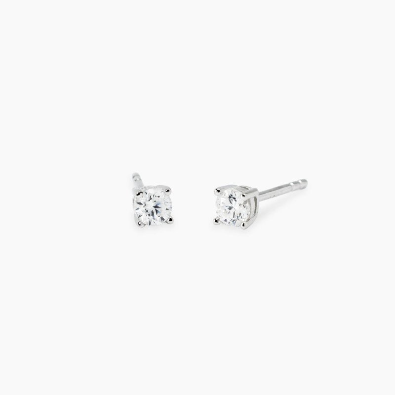 Orecchini in argento Punto luce  e diamanti lab-grown ct 0,36 - 563909