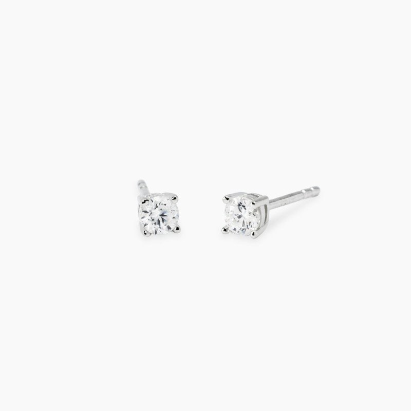 Orecchini in argento Punto luce  e diamanti lab-grown ct 0,36 - 563909
