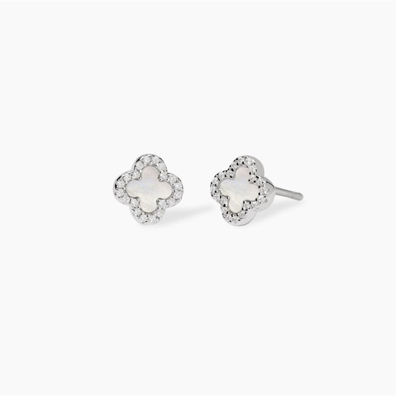 Orecchini in argento 925 madreperla zirconi - 563927