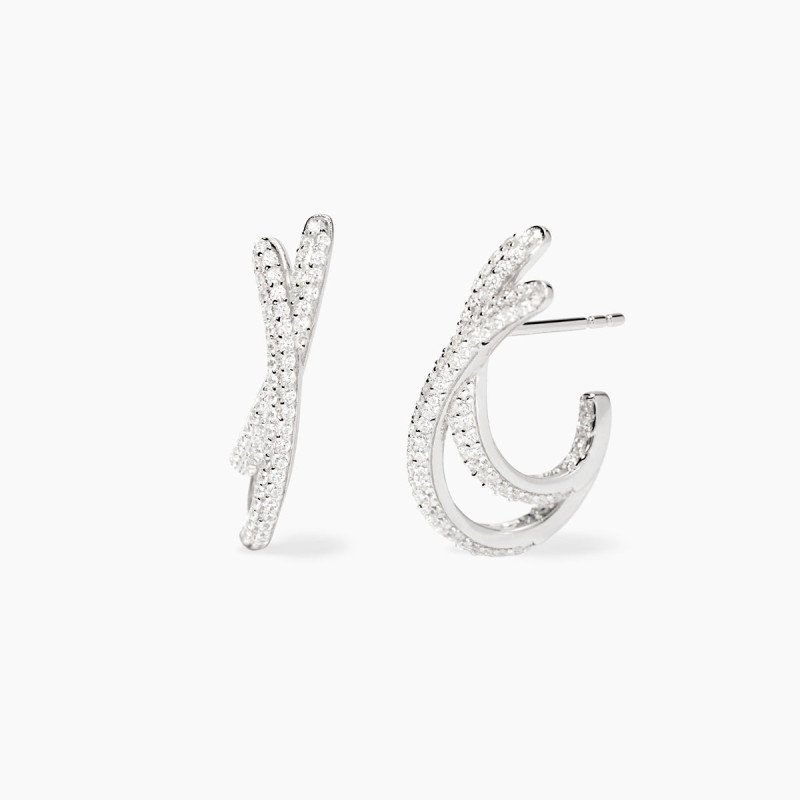 Orecchini in argento e zirconi - 563936