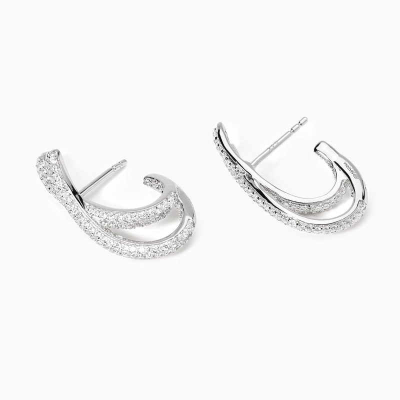 Orecchini in argento e zirconi - 563936