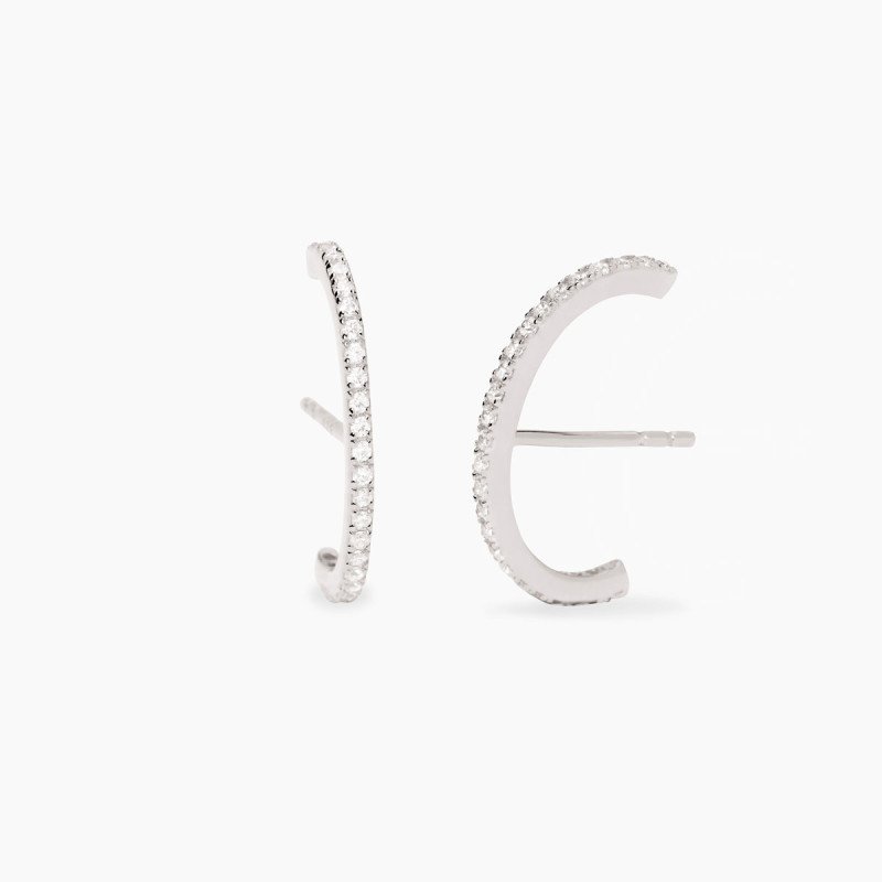 Orecchini in argento e zirconi - 563939