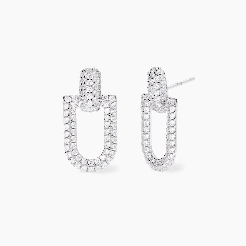 Orecchini in argento con zirconi - 563943