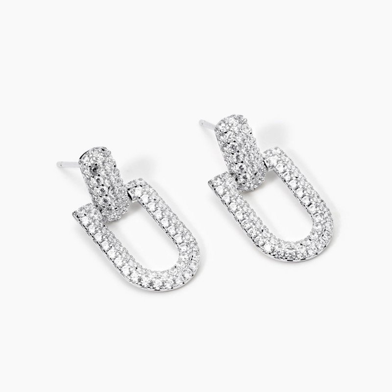 Orecchini in argento con zirconi - 563943