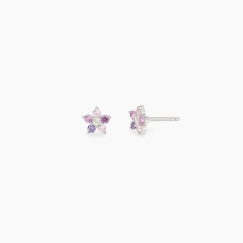 Orecchini bambina con fiori rosa - 563958