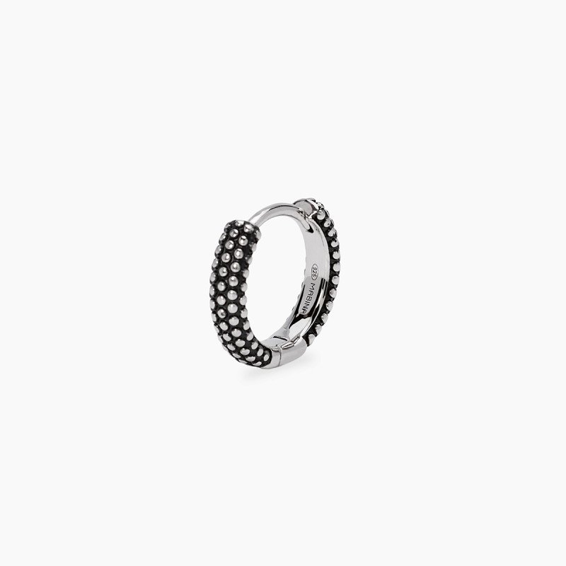 Orecchino a cerchio piccolo in argento per uomo - 563963