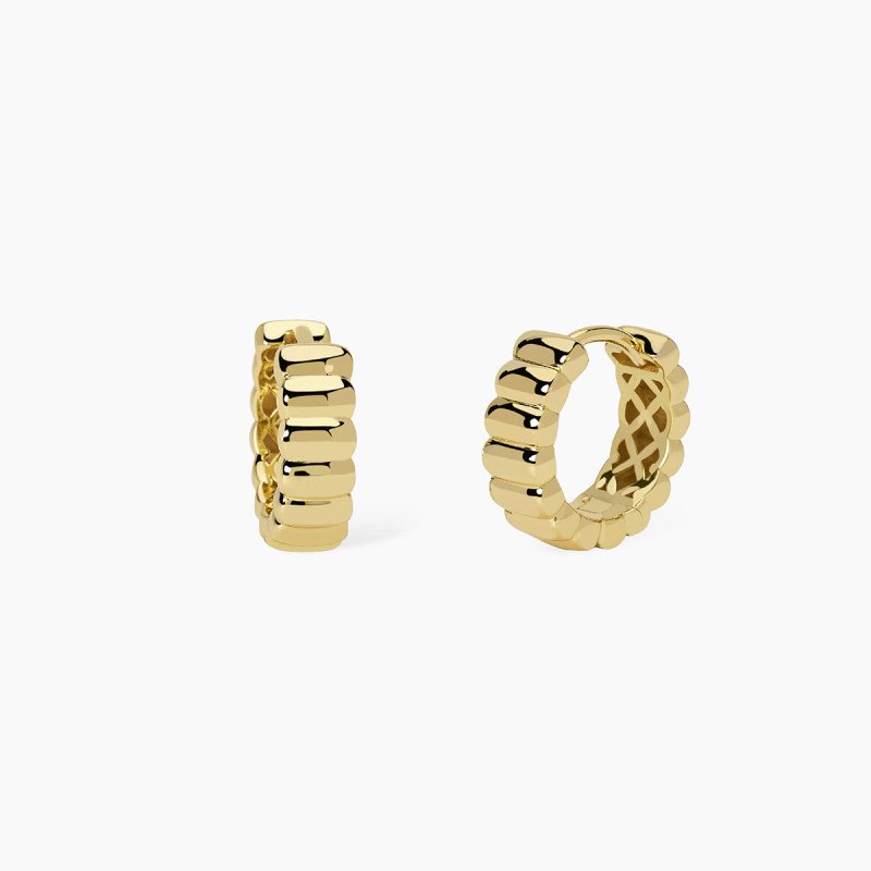 Orecchini a cerchio in argento dorato - 563969