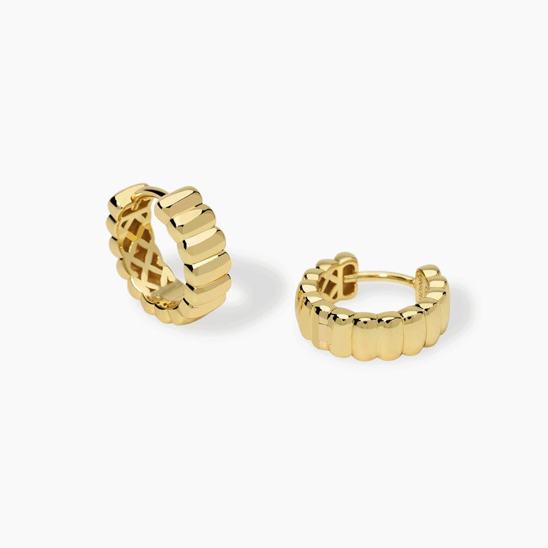 Orecchini a cerchio in argento dorato - 563969