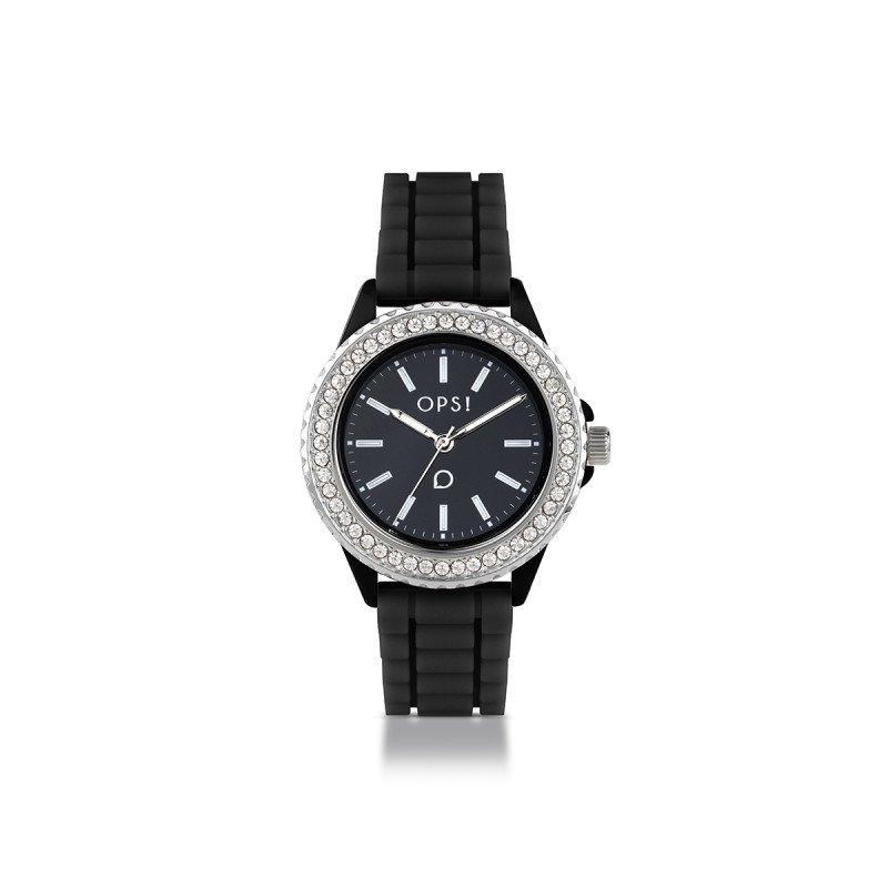 BRILLIANT orologio con cinturino in silicone colore nero - opspw-1026