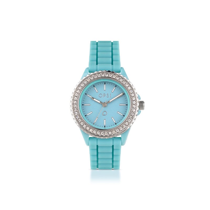 BRILLIANT orologio con cinturino in silicone colore  azzurro - opspw-1028