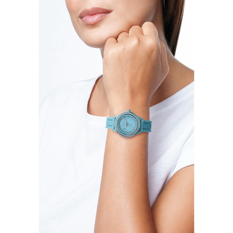 BRILLIANT orologio con cinturino in silicone colore  azzurro - opspw-1028