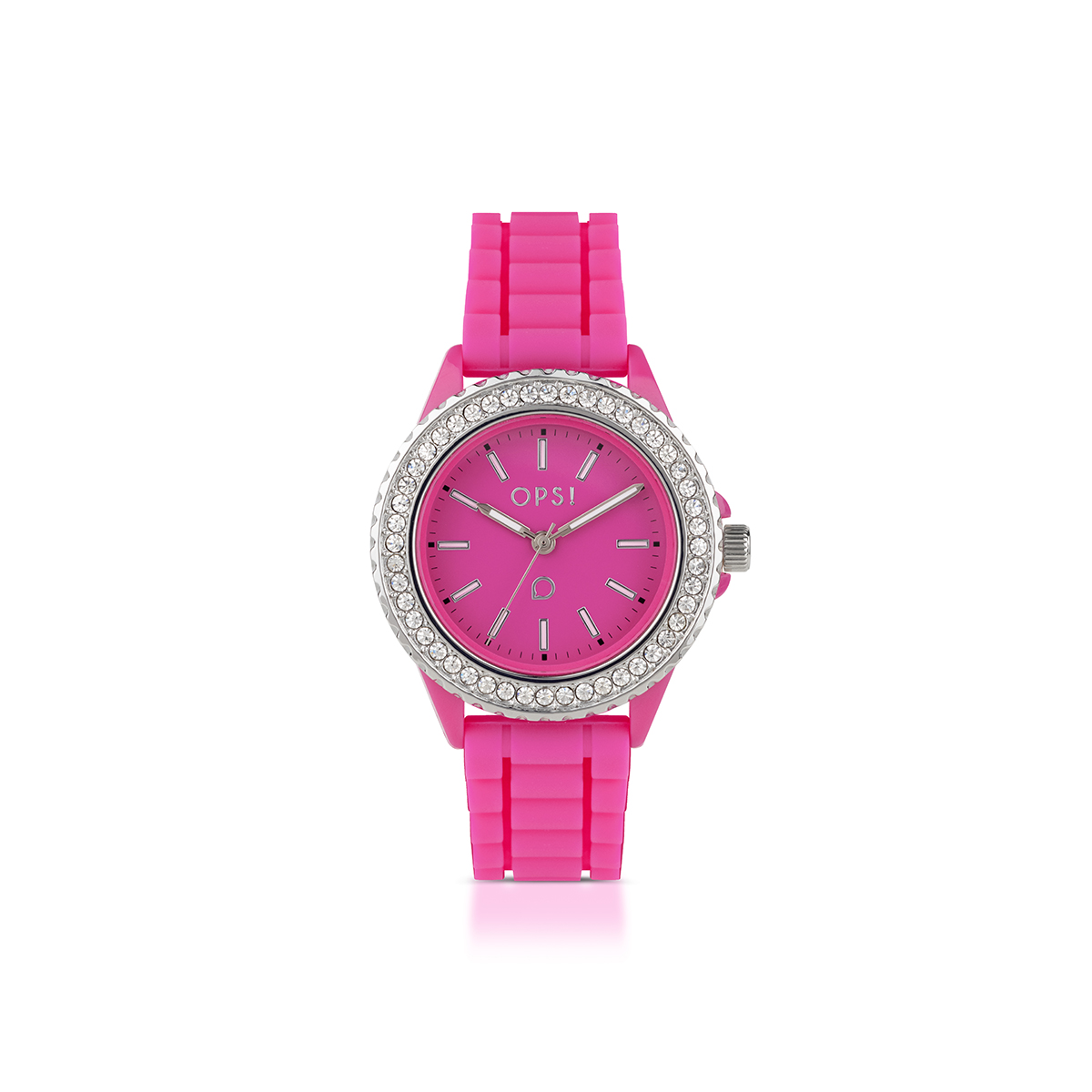 BRILLIANT orologio con cinturino in silicone colore Fucsia - opspw-1030