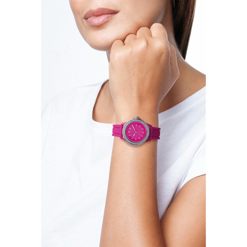 BRILLIANT orologio con cinturino in silicone colore Fucsia - opspw-1030