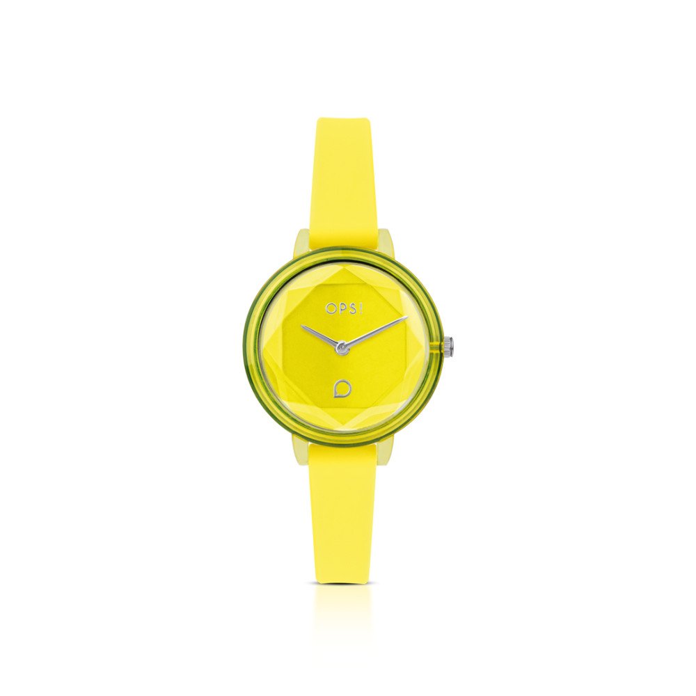 DIAMOND orologio con cinturino in silicone e vetro sfaccettato - opspw-940