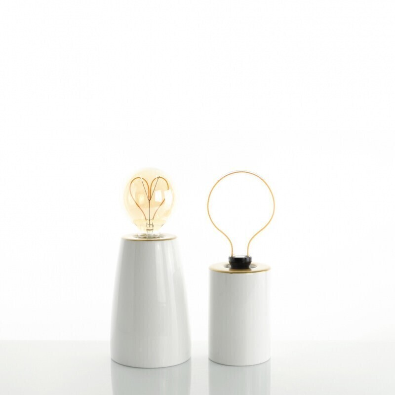 Lampada Minimal Gold White - 700723716 Lampada Minimal Gold White - 700723716