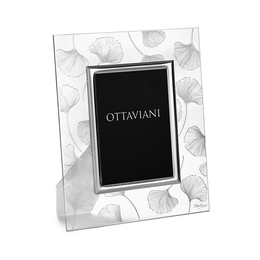 Portafoto in cristallo "soffio" c/corn.e f.arg - 6000c