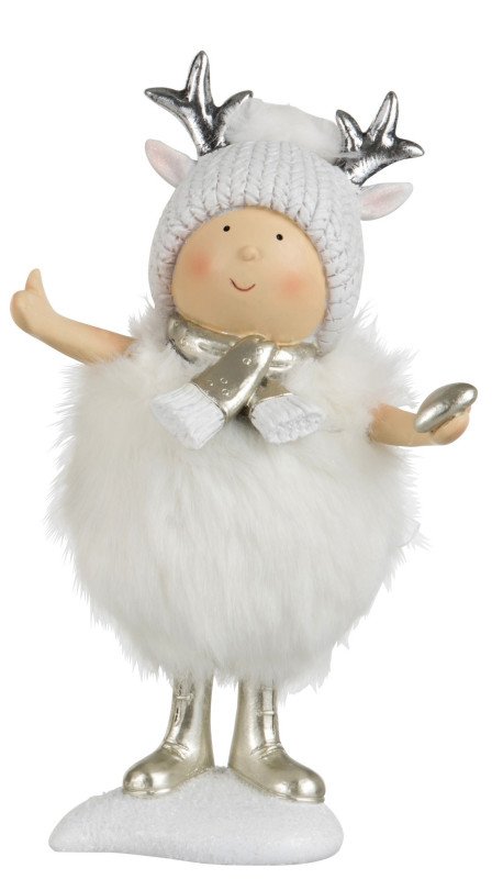 Bambino inverno resina bianco - 86411s