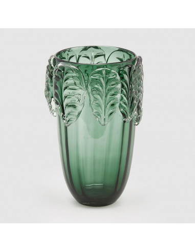 Vaso con foglie verde scuro H37 D23 - 106341.86