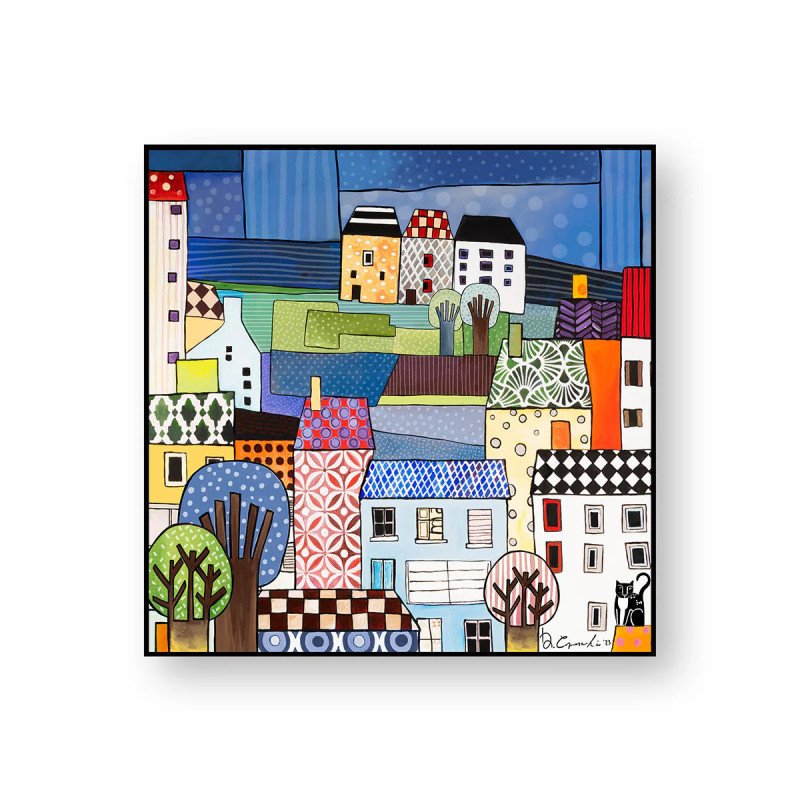 QUADRO ''PAESE MIO'' 70X70 - 101076