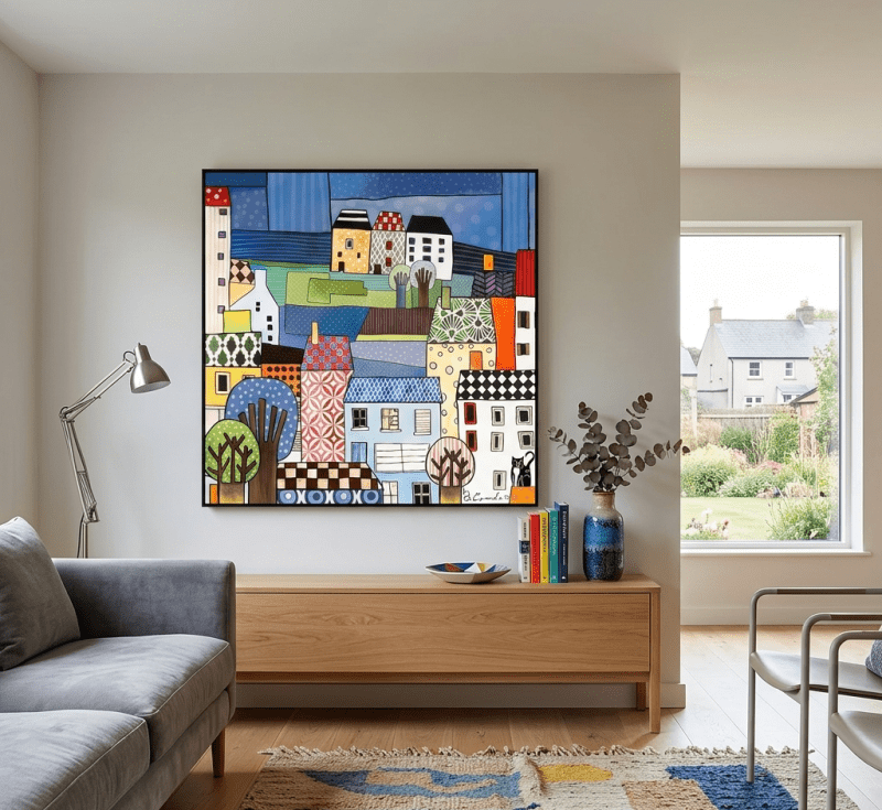 QUADRO ''PAESE MIO'' 70X70 - 101076