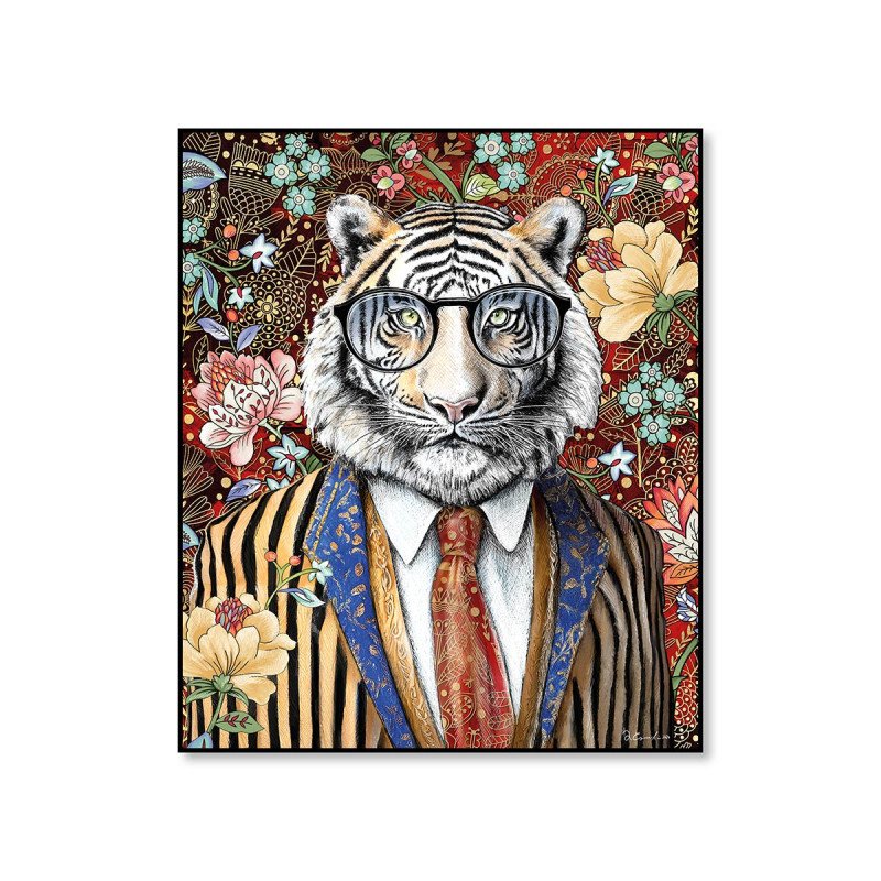 QUADRO HUMAN ESSENCE TIGRE ''COURAGE'' 80X100 - 101118