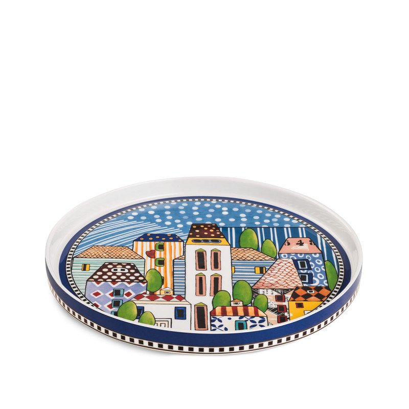 VASSOIO PAESE MIO BLU D. 24 - 121012