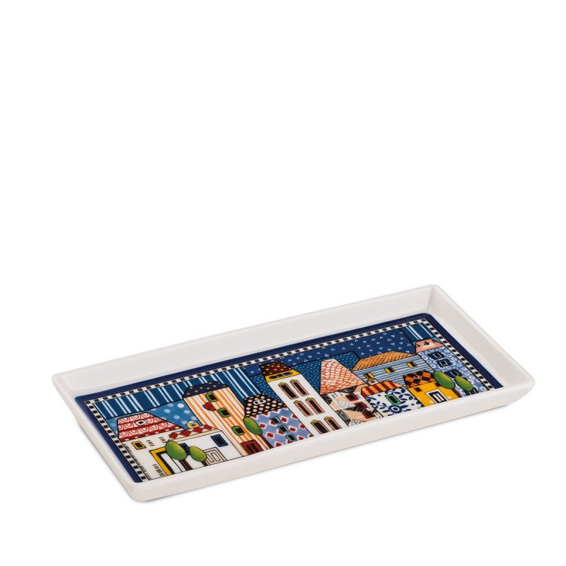 VASSOIO PAESE MIO BLU 19X9 - 121015