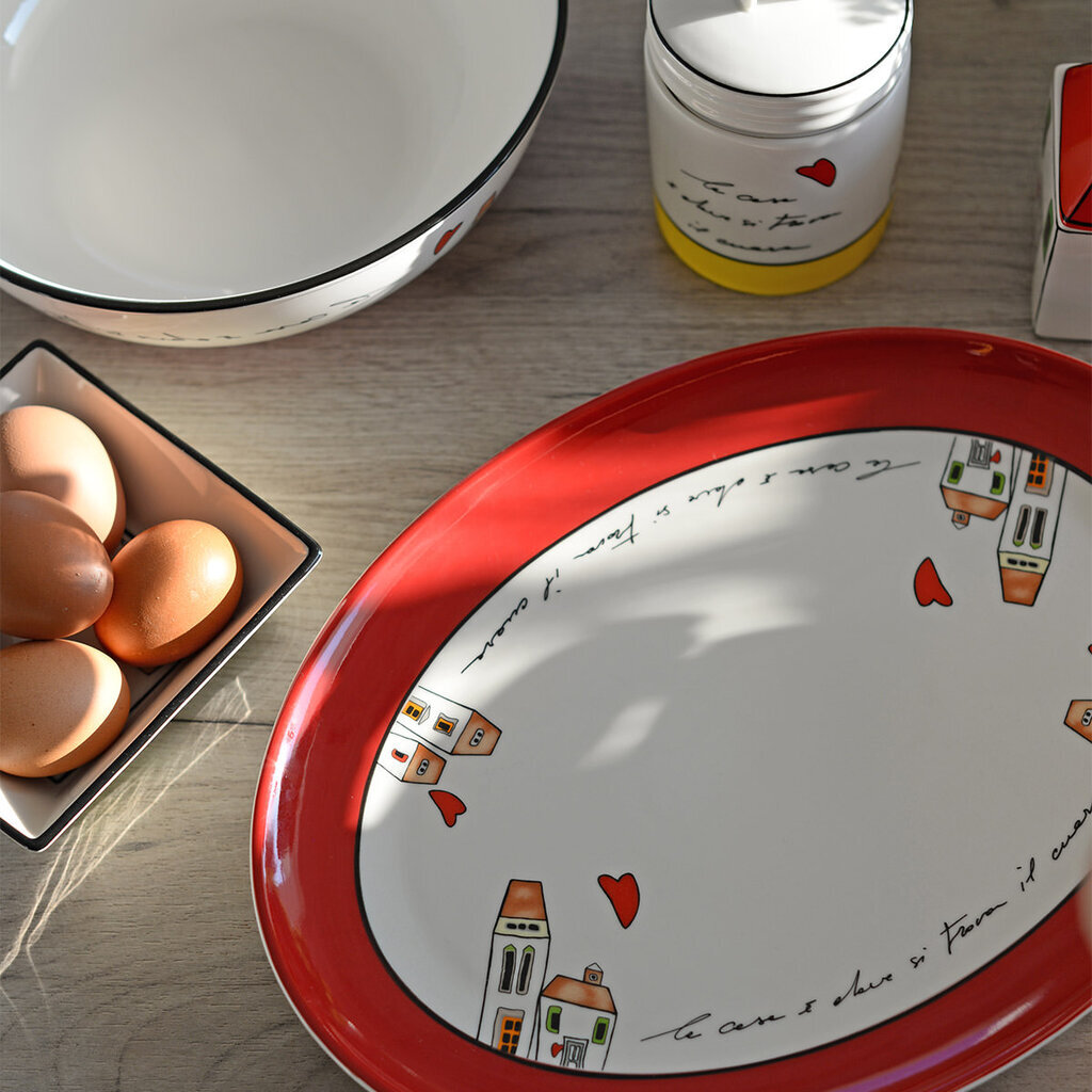 Vassoio ovale le casette 36x27 - 192001 Vassoio ovale le casette 36x27 - 192001