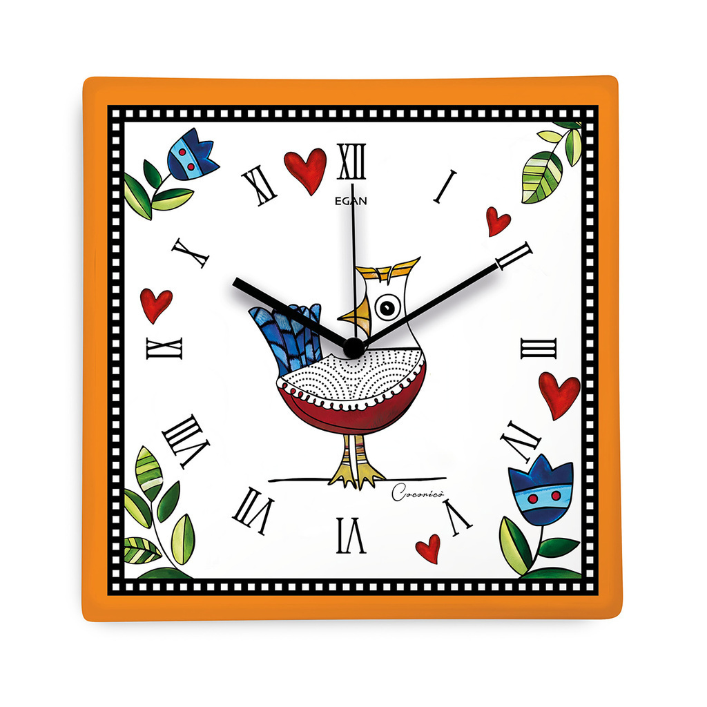 Orologio cocoricò arancio 31x31 - 228039 Orologio cocoricò arancio 31x31 - 228039