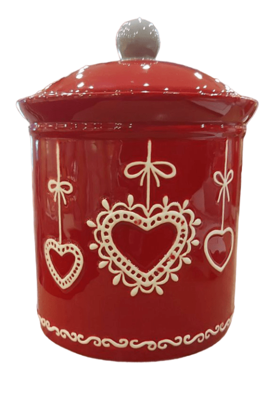 Biscottiera pan di zenzero rosso h.21,5 - pz03t/6s