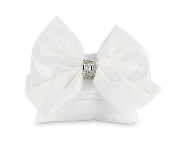 BUSTA BIANCA CON FIOCCO E  STRASS - 200539s