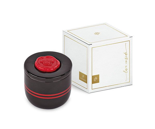 Candela Laurea in Ceramica Nera con Sigillo Ceralacca e Scatola Regalo - 229754s