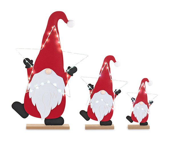 Set 3 gnomi stella led - 23371