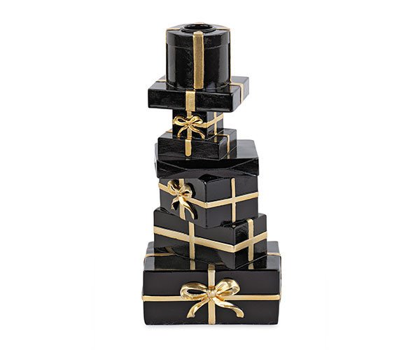 Candelabro pacchi regalo neri - 23872