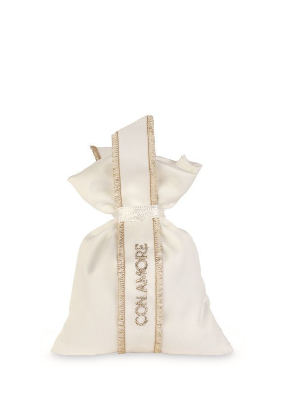 Sacchetto bianco con amore oro - 249222s