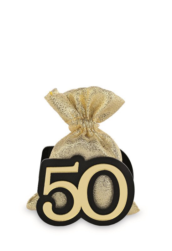 50 oro e nero con sacchetto oro - 249285s