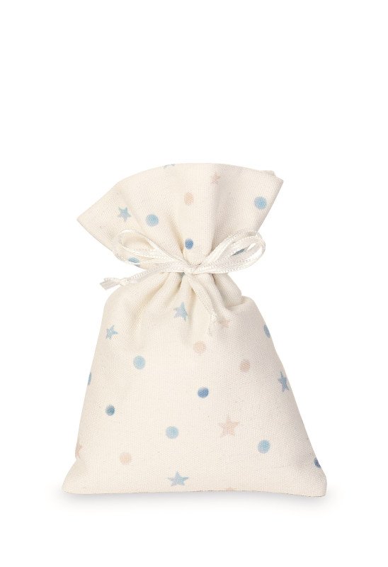 Sacchetto bianco stelline azzurre - 249321s