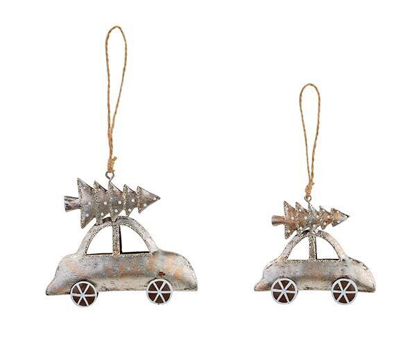 Renna rossa in latta da appendere 130 mm - 26696