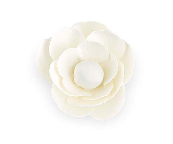 Fiore avorio con adesivo - 28586