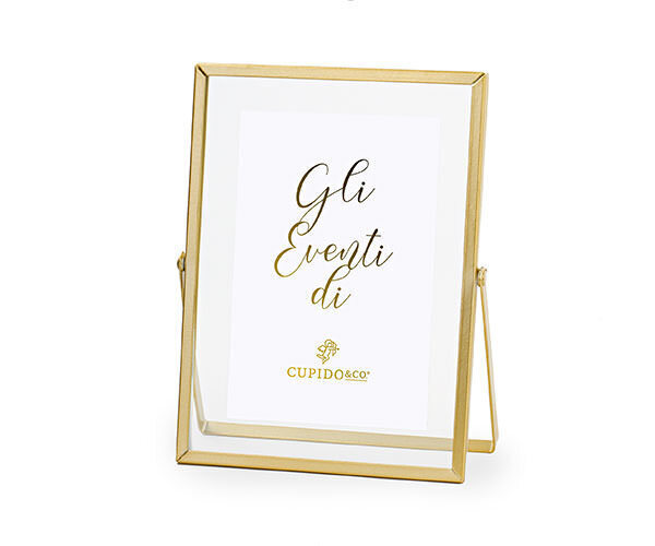 Portafoto vetro/metallo oro - 28843 Portafoto vetro/metallo oro - 28843