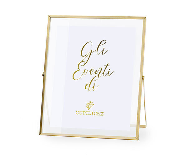 Portafoto vetro/metallo oro - 28844 Portafoto vetro/metallo oro - 28844