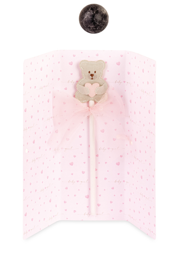 Matita orsetto cuore rosa con bu - 29299