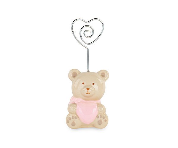 Orsetta segnaposto rosa - 29367