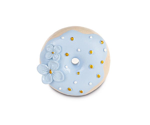 Magnete donut azzurro fiori glitt - 29389 Magnete donut azzurro fiori glitt - 29389